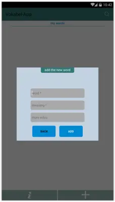 Vokabel-App android App screenshot 1